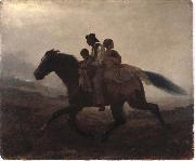 Eastman Johnson A Ride for Liberty -- The Fugitive Slaves oil painting on canvas